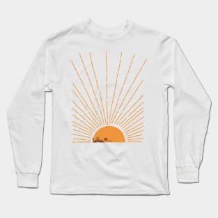 Abstract Sunrise Pug Long Sleeve T-Shirt